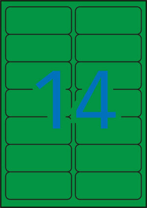 Apli Etiquetas Verdes Permanentes 99.1 x 38.1mm 20 Hojas
