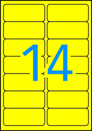 Apli Etiquetas Amarillas Permanentes 99.1 x 38.1mm 20 Hojas