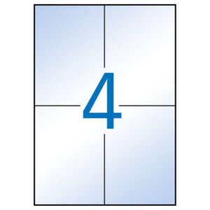 Apli Etiquetas Translucidas Resistentes Intemperie 105.0 x 148.0mm 20 Hojas
