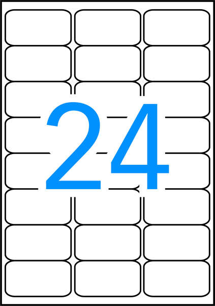 Apli Etiquetas Blancas Resistentes Intemperie 63.5 x 33.9mm 10 Hojas