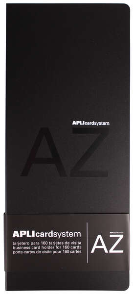 Apli Tarjetero de Polipropileno Negro 160 Tarjetas