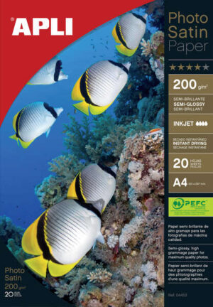 Apli Papel Fotografico Photosatin A4 200g 20 Hojas
