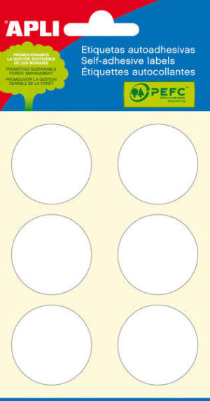 Apli Etiquetas Minibolsa Blancas Ø 32.0mm 6 Hojas