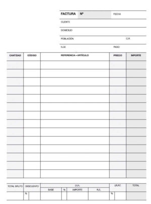 Apli Talonario Factura 1/4 Duplicado Natural - Numeracion Secuencial - Papel Autocopiativo - 63 Hojas - Color Natural