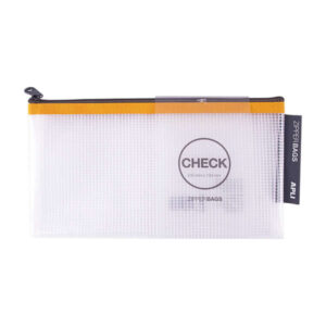 Apli Sobres Porta-Todo de Goma Eva Transparente - Tamaño Check (230x130mm) - Suaves, Resistentes y Duraderos - Cierre de Cremallera Seguro - Colores Surtidos