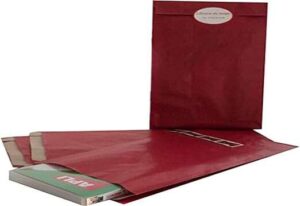 Apli Pack de 250 Sobres Kraft - Tamaño 24x43x7mm - Papel Kraft 50g/m² - Reutilizables y Reciclables - Color Rojo