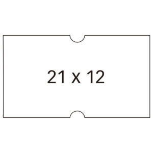 Apli Pack de 6000 Etiquetas Blancas para Maquinas Etiquetadoras de Precios de 1 Linea - Tamaño 21 x 12mm - 6 Rollos con 1000 Etiquetas Cada Uno - Adhesivo Removible y Cantos Rectos - Alta Calidad y Compatibles con Modelos 101418 y 101948