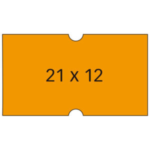 Apli Pack de 6 Rollos Etiquetas Naranjas 21x12mm para Maquinas de Precios de 1 Linea - 1000 Etiquetas/Rollo - Adhesivo Removible y Cantos Rectos - Alta Calidad para Marcaje Claro y Preciso - Compatibles con Etiquetadoras Apli Modelo 101418 y 101948