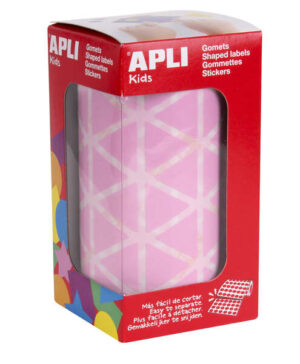 Apli Pack de 2832 Gomets Triangulares 20x20x20mm - Adhesivo Permanente - Ideal para Actividades Creativas y Desarrollo de Habilidades - Color Rosa