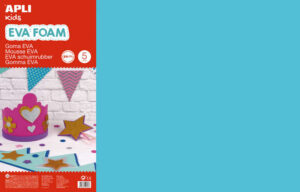 Apli Goma Eva Azul Claro 600x400 - 5 Hojas de Tamaño Estandar - Ideal para Manualidades y Decoracion