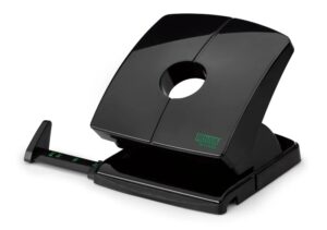 Novus B 230 re+new Perforadora de Papel - Perfora hasta 30 Hojas - Fabricada con Plastico Reciclado - Escala de Tope - Vaciado Facil - Punzones 5.5mm - Color Negro