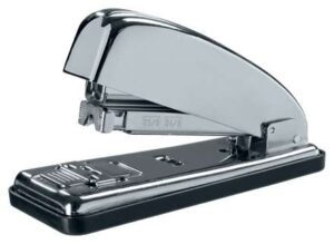 Petrus 230C Grapadora Metalica Retro - Hasta 30 Hojas - Grapado Cerrado, Abierto y Clavado - Color Cromado