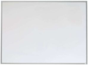 Nobo Pizarra Blanca Magnetica Pequeña con Marco de Aluminio 585x430mm - Borrado en Seco - Almohadillas Adhesivas - Ideal para Oficinas y Espacios Familiares - Incluye Rotuladores, Imanes y Borrador Compacto en Color Surtido - Color Blanco