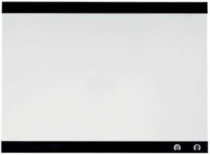 Nobo Pizarra Blanca Magnetica Pequeña con Clip para Notas 430x580mm - Diseño sin Marco - Funciones de Gancho - Color Blanco