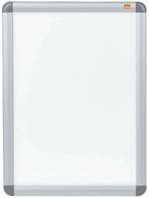 Nobo Marco Publicitario Tamaño A3 con Proteccion de PVC Antirreflectante y Resistente a la Intemperie - Marco de Aluminio Elegante - Color Plata