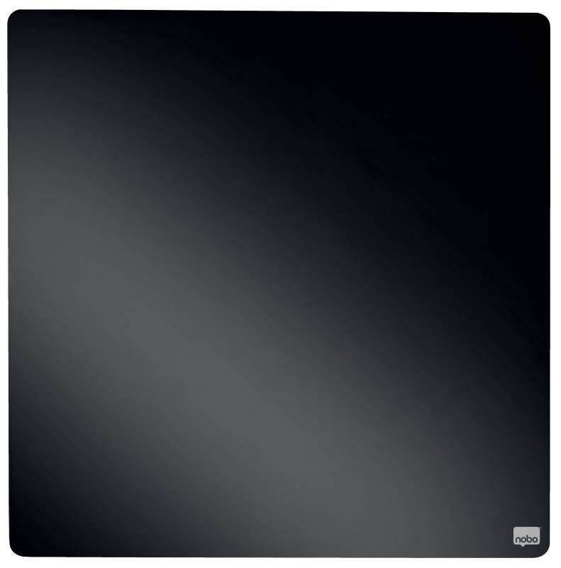 Nobo Tile Mini Pizarra Magnetica 360x360mm - sin Marco - Variedad de Colores - Almohadillas e Imanes - Diseño Creativo y Colorido - Negro