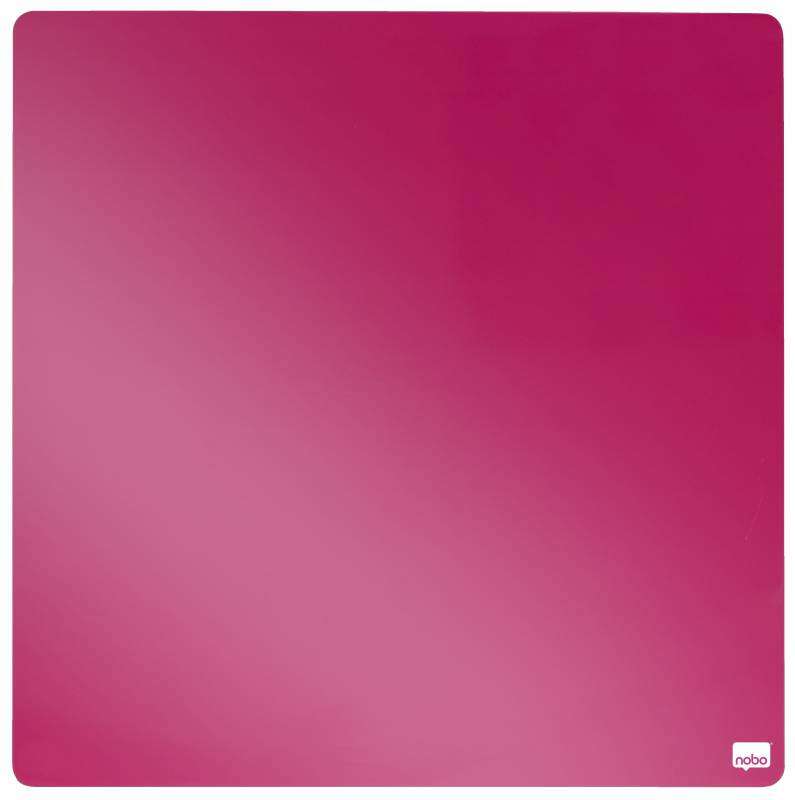 Nobo Tile Mini Pizarra Magnetica 360x360mm - sin Marco - Almohadillas e Imanes Incluidos - Diseño Creativo y Colorido - Fucsia