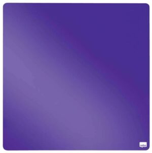 Nobo Tile Mini Pizarra Magnetica 360x360mm - sin Marco - Almohadillas Adhesivas e Imanes - Diseño Creativo y Colorido - Color Violeta