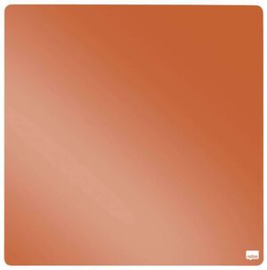 Nobo Tile Mini Pizarra Magnetica 360x360mm - sin Marco - Variedad de Colores - Almohadillas e Imanes - Diseño Creativo y Colorido - Naranja