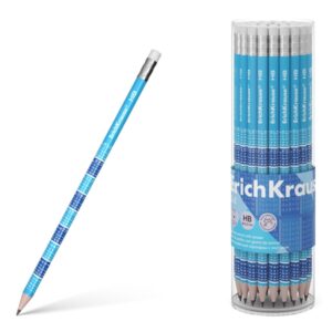 Erichkrause 2x2 Lapiz de Grafito HB con Goma de Borrar - Madera Seleccionada - Decorado con las Tablas de Multiplicar - Facil Afilado - Color Azul