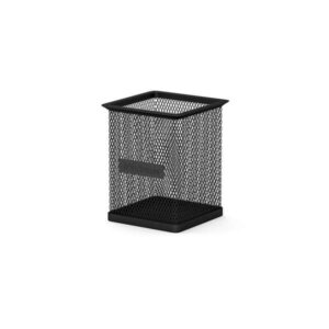 Erichkrause Compass Classic Portalapices Cuadrado 80×80×95mm - Elaborado en Acero Inoxidable - Color Negro