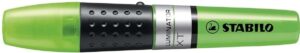 Stabilo Luminator Marcador Fluorescente - Mayor Suministro de Tinta - Zona de Agarre - Trazo entre 2 y 5mm - Color Verde
