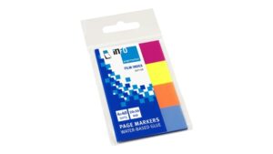 Global Notes inFO Pack de 4 Blocs de 40 Marcadores de Pagina 50 x 20mm - Colores Amarillo, Naranja, Azul y Rosa