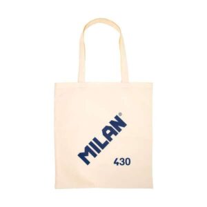 Milan Coleccion 430 Tote Bag Bolsa de Tela - Tamaño 50x38x41cm - Asa Larga 27cm - Tejido 'ripstop' - Color Beige