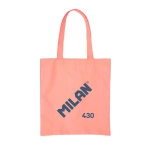 Milan Coleccion 430 Tote Bag Bolsa de Tela - Tamaño 50x38x41cm - Asa Larga 27cm - Tejido 'ripstop' - Color Rosa