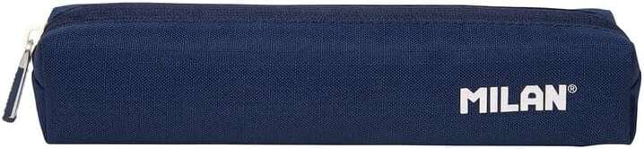 Milan Serie 1918 Estuche Mini Redondo - Tejido Resistente a las Roturas y Rasgaduras - Medidas 20,5x4,5x5cm - Color Azul Oscuro