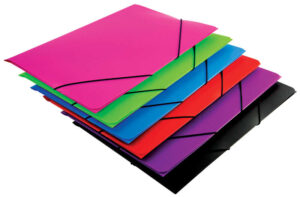 Mariola Carpeta de Polipropileno con Solapas 450 Micras - Formato Folio - Medidas 34x25cm - Cierre con Goma Elastica - Colores Surtidos