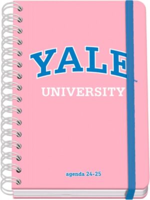 Dohe YALE Pink Lady Agenda Escolar Espiral Wire’o A5 - Semana Vista - Papel 80g/m2 - Cubierta de Carton Plastificado - Cierre con Goma Elastica - Color Rosa