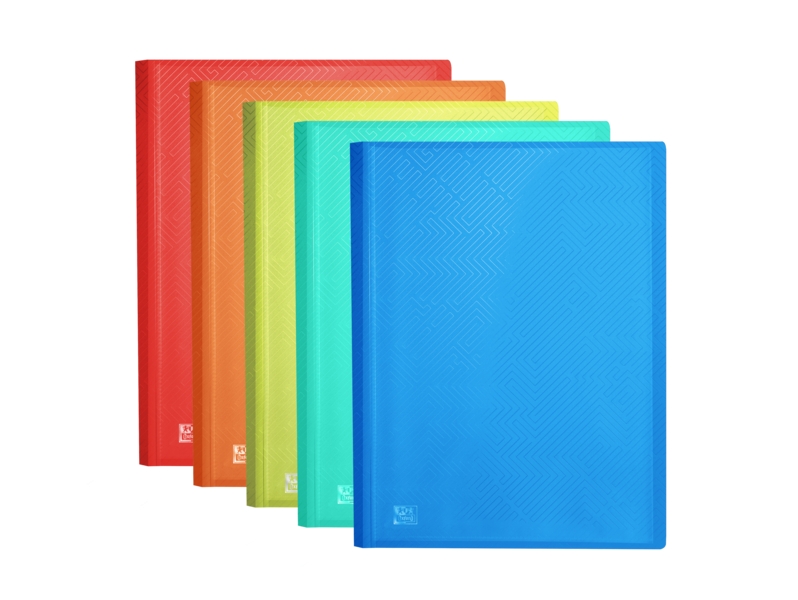 Oxford Urban A3 Carpeta de 20 Fundas Soldadas A3 - Tapa de Plastico Translucido - Colores Surtidos