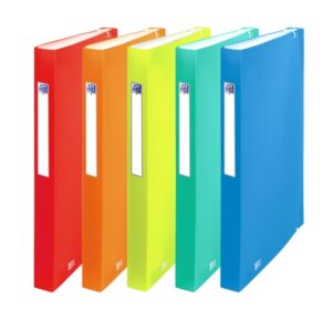 Oxford Urban A4+ Clasificador de 12 Posiciones - Tapa de Plastico Translucido - Ideal para Organizar Documentos - Colores Surtidos