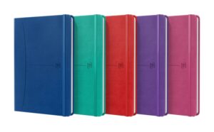 Oxford Signature Cuaderno Cosido Tapa Extradura A5 Liso - 80 Hojas - Colores Surtidos
