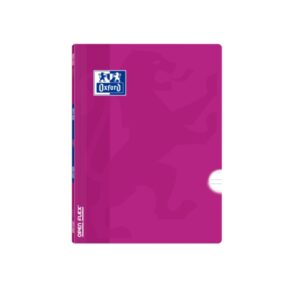 Oxford School Classic Openflex Libreta Grapada A5+ 48 Hojas Pautado 3.5 con Margen - Tapa de Plastico Translucido - Ideal para Estudiantes - Color Lila