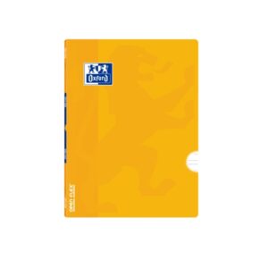 Oxford School Classic Openflex Libreta Grapada A5+ 48 Hojas Pautado 3.5 con Margen - Tapa de Plastico Translucido - Ideal para Estudiantes - Color Amarillo