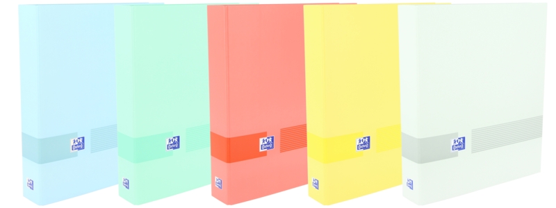 Oxford & You A4+ Carpeta de 4 Anillas D 40mm - Tamaño A4+ - Capacidad para 450 Hojas - Tapa Extradura - Lomo de 60mm - Colores Pastel Surtidos