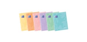 Oxford Easybook A5 Libreta Grapada - Tapa de Plastico Resistente - 48 Hojas con Margen - Diseño Pastel 4x4 - Ideal para Tomar Apuntes y Organizar tus Ideas