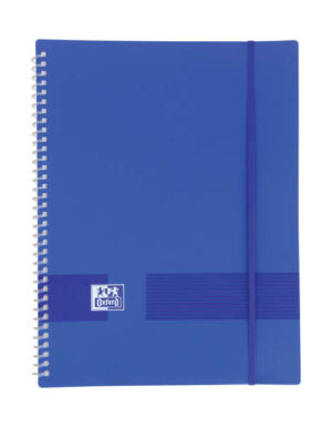 Oxford Live & Go A4 Carpeta de Fundas - Tapa de Plastico Opaco - Espiral 20 Fundas - Color Azul Marino
