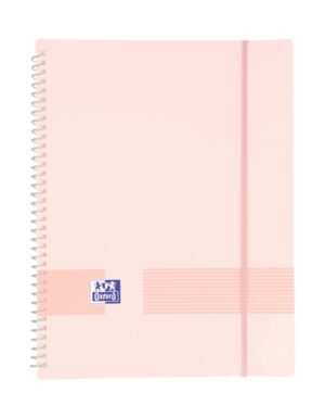 Oxford Live & Go A4 Carpeta de Fundas - Tapa de Plastico Opaco - Espiral 20 Fundas - Color Rosa Chicle