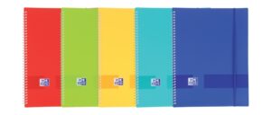 Oxford Live & Go A4 Carpeta de Fundas - Tapa de Plastico Opaco - Espiral 40 Fundas - Color Vivos