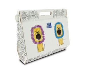 Oxford Lote Kids Pintura Caja Pintable - Incluye Bloc de Dibujo y Pintura - Estuche Kangoo - Temperas de Colores Variados