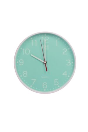 Oxford Reloj de Pared Silencioso para Escritorio Calm 25cm - Diseño Moderno y Elegante - Funcionamiento Silencioso - Tamaño Compacto de 25cm - Color Icemint
