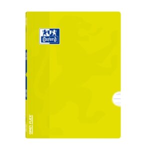 Oxford School Classic Openflex A4 - Tapa de Plastico Resistente - Libreta Grapada con Pauta 3.5 y Margen - 48 Hojas de Papel de Alta Calidad en Color Lima