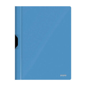 Dohe Dossier con Clip Metalico - Tamaño A4 - Fabricado en Polipropileno Opaco de 350 Micras - Color Azul