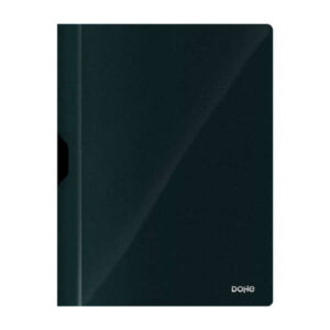 Dohe Dossier con Clip Metalico - Tamaño A4 - Fabricado en Polipropileno Opaco de 350 Micras - Color Negro