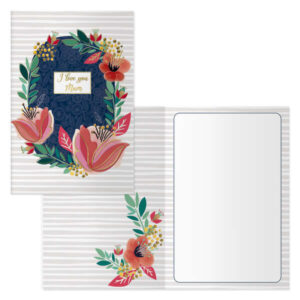 Dohe Pack de 6 Tarjetas de Felicitacion Dia de la Madre - 11.5x17cm - Impresas a Todo Color - Estampaciones con Pelicula de Color - Estampacion en Seco - Papel Offset Blanco de 300gr - Incluye Sobre de Color