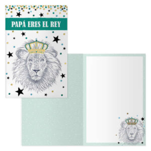 Dohe Pack de 6 Tarjetas de Felicitacion Dia del Padre - 11.5x17cm - Impresion a Todo Color - Estampaciones con Pelicula de Color - Papel Offset Blanco de 300gr - Incluye Sobre de Color