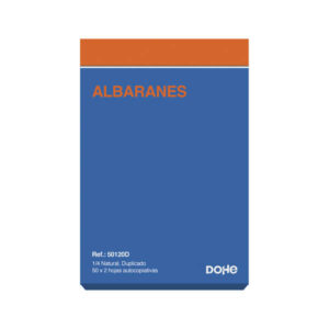Dohe Talonarios Preimpresos a Dos Tintas en Papel Autocopiativo - 100 Hojas - Cuarto Natural - Duplicado
